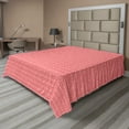 thumbnail image 1 of Ambesonne Abstract Flat Sheet, Drop Diamonds Lace Look, Queen Size, Salmon and White, 1 of 1
