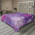 thumbnail image 1 of Ambesonne Abstract Flat Sheet, Floral Dreamy Romantic, California King, Violet Pink Pale Blue, 1 of 1