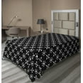 thumbnail image 1 of Ambesonne Abstract Flat Sheet, Flower Inspiration Graphic, TwinXL Size, Charcoal Grey and White, 1 of 1