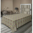 thumbnail image 1 of Ambesonne Abstract Flat Sheet, Flower Inspired Ornamental, Twin Size, Avocado Green Multicolor, 1 of 1