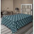 thumbnail image 1 of Ambesonne Abstract Flat Sheet, Flowers and Goosefoot Art, TwinXL Size, Aqua Sky Blue, 1 of 1