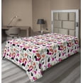 thumbnail image 1 of Ambesonne Abstract Flat Sheet, Formless Colorful Shapes, Twin Size, Multicolor, 1 of 1