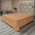 thumbnail image 1 of Ambesonne Abstract Flat Sheet, Funky Geometric Retro Art, Full Size, Dark Coral Apricot, 1 of 1