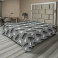 thumbnail image 1 of Ambesonne Abstract Flat Sheet, Geometric Dimension, Queen Size, Black White, 1 of 1