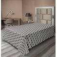 thumbnail image 1 of Ambesonne Abstract Flat Sheet, Geometric Monochrome Art, Twin Size, Eggshell Seal Brown, 1 of 1