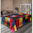 thumbnail image 1 of Ambesonne Abstract Flat Sheet, Halftoned Mosaic Tile, TwinXL Size, Multicolor, 1 of 1