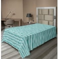 thumbnail image 1 of Ambesonne Abstract Flat Sheet, Horizontal Aquatic Waves, TwinXL Size, Seafoam Teal, 1 of 1