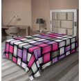 thumbnail image 1 of Ambesonne Abstract Flat Sheet, Knot Pattern Yarns, TwinXL Size, Grey Purple Pink, 1 of 1