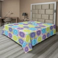 thumbnail image 1 of Ambesonne Abstract Flat Sheet, Lemon Pattern Citrus, Full Size, Pale Green and Violet, 1 of 1