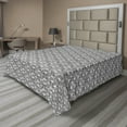 thumbnail image 1 of Ambesonne Abstract Flat Sheet, Minimal Formless Stripes, King Size, Charcoal Grey White, 1 of 1