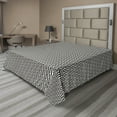 thumbnail image 1 of Ambesonne Abstract Flat Sheet, Modern Monochrome Lines, Full Size, Eggshell Charcoal Grey, 1 of 1
