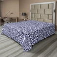 thumbnail image 1 of Ambesonne Abstract Flat Sheet, Modern Rectangles Design, King Size, Indigo and White, 1 of 1