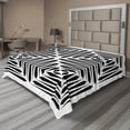 thumbnail image 1 of Ambesonne Abstract Flat Sheet, Monochromatic Stripes Art, King Size, Charcoal Grey and White, 1 of 1