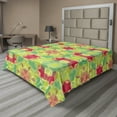 thumbnail image 1 of Ambesonne Abstract Flat Sheet, Mosaic Cubes Hexagon, California King, Multicolor, 1 of 1