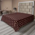 thumbnail image 1 of Ambesonne Abstract Flat Sheet, Old Fashion Retro Dots, Full Size, Brown Beige, 1 of 1