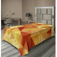 thumbnail image 1 of Ambesonne Abstract Flat Sheet, Orange Triangles Art, TwinXL Size, Orange and Yellow, 1 of 1
