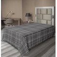 thumbnail image 1 of Ambesonne Abstract Flat Sheet, Plaid Inspired Classic, Twin Size, Blush Grey and Pale Grey, 1 of 1