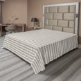 thumbnail image 1 of Ambesonne Abstract Flat Sheet, Polka Dot Stripes Pattern, Queen Size, Eggshell Charcoal Grey, 1 of 1