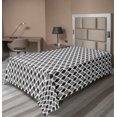 thumbnail image 1 of Ambesonne Abstract Flat Sheet, Polka Dots Stripes Layout, TwinXL Size, Charcoal Grey White, 1 of 1