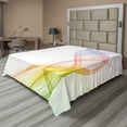 thumbnail image 1 of Ambesonne Abstract Flat Sheet, Rainbow Wavy Smoke, Full Size, Multicolor, 1 of 1