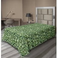 thumbnail image 1 of Ambesonne Abstract Flat Sheet, Rings Stripes and Circles, Twin Size, Fern Green Hunter Green, 1 of 1