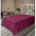 thumbnail image 1 of Ambesonne Abstract Flat Sheet, Romantic Flowers in Bloom, TwinXL Size, Charcoal Grey Hot Pink, 1 of 1