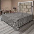 thumbnail image 1 of Ambesonne Abstract Flat Sheet, Simple Continuing Zigzags, Queen Size, Eggshell Charcoal Grey, 1 of 1