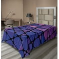 thumbnail image 1 of Ambesonne Abstract Flat Sheet, Stained Graphic Drops, Twin Size, Purple Pink Black, 1 of 1