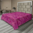 thumbnail image 1 of Ambesonne Abstract Flat Sheet, Star Patterns from Circles, Queen Size, Dark Magenta Magenta, 1 of 1