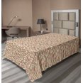 thumbnail image 1 of Ambesonne Abstract Flat Sheet, Town Houses City Life, TwinXL Size, Cream Coral Chocolate, 1 of 1