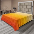 thumbnail image 1 of Ambesonne Abstract Flat Sheet, Triangle Mosaic Poly, King Size, Red Vermilion Marigold, 1 of 1