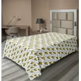 thumbnail image 1 of Ambesonne Abstract Flat Sheet, Vintage Thunder Bolts, Twin Size, Yellow Black White, 1 of 1