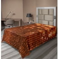 thumbnail image 1 of Ambesonne Abstract Flat Sheet, Vivid Dots Mosaic, TwinXL Size, Dark Orange Orange, 1 of 1