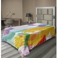 thumbnail image 1 of Ambesonne Abstract Flat Sheet, Watercolor Brushstrokes, Twin Size, Multicolor, 1 of 1