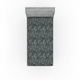 thumbnail image 1 of Ambesonne Abstract Floral Fitted Sheet, Vintage Geometric, Twin Size, Charcoal Grey Pale Blue, 1 of 5