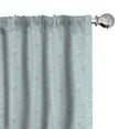 thumbnail image 1 of Ambesonne Abstract Geometry Window Curtains, Clouds Hearts, Each 28" W x 63" L, Pale Cadet Blue Coral, 1 of 4