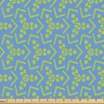 thumbnail image 1 of Ambesonne Abstract Geometry Fabric by the Yard Upholstery, Random Motifs, 1 Yard, Sky Blue Yellow Green, 1 of 5