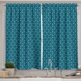 thumbnail image 1 of Ambesonne Abstract Geometry Kitchen Curtains, Geometric Element, 55"x45", Petrol Blue and Aqua, 1 of 3