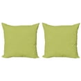 thumbnail image 1 of Ambesonne Abstract Geometry Throw Pillow Cover 2 Pack, Modern Optic Art, 18", Avocado Green Pale Grey, 1 of 5