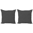 thumbnail image 1 of Ambesonne Abstract Geometry Throw Pillow Cover 2 Pack, Swirls Lines Art, 24", Charcoal Grey and White, 1 of 2