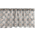 thumbnail image 1 of Ambesonne Abstract Geometry Valance Pack of 2, Classical Retro, 42"X12", White Salmon Dimgray, 1 of 3