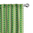 thumbnail image 1 of Ambesonne Abstract Green 4-Panel Curtains, Diagonal Square Art, 56"x95", Green Almond Green, 1 of 4
