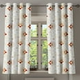 thumbnail image 1 of Ambesonne Abstract Grommet Curtain, Chevrons and Flowers, 50" x 63", Burgundy Orange Cream, 1 of 6
