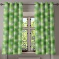 thumbnail image 1 of Ambesonne Abstract Grommet Curtain, Circular Rounded Eco, 50" x 63", Hunter Green White, 1 of 6