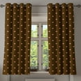 thumbnail image 1 of Ambesonne Abstract Grommet Curtain, Cupcake Pattern Hearts, 50" x 54", Brown Beige Dark Coral, 1 of 6