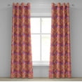 thumbnail image 1 of Ambesonne Abstract Grommet Curtain, Diamond Shapes Mosaic, 50" x 72", Orange Purple Pink, 1 of 6