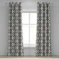 thumbnail image 1 of Ambesonne Abstract Grommet Curtain, Geometric Aztec Ethnic, 50" x 96", Grey Pearl Pale Pink, 1 of 6