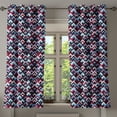 thumbnail image 1 of Ambesonne Abstract Grommet Curtain, Geometric Triangle Shape, 50" x 63", Pale Blue Maroon, 1 of 6