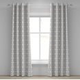 thumbnail image 1 of Ambesonne Abstract Grommet Curtain, Modern Geometrical, 50" x 84", Grey Beige and White, 1 of 6