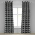 thumbnail image 1 of Ambesonne Abstract Grommet Curtain, Modern Pavement Mosaic, 50" x 84", Black Pale Grey White, 1 of 6